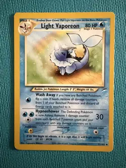Light Vaporeon - Neo Destiny 52/105 - Pokemon TCG - WotC - Image 1