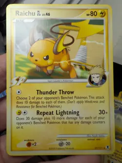1x Raichu [GL] - 31/111 - Rare Lightly Played Pokemon Platinum Rising Rivals - Image 1