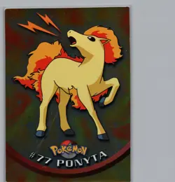 Ponyta | #77 Foil Blue Logo | Topps: TV Animation (2000) | Moderately Played - Image 1