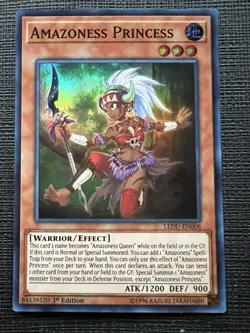 Yu-Gi-Oh TCG Amazoness Princess LEDU-EN008 Legendary Duelists 1st Edition NM - Image 1