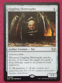 Magic The Gathering COMMANDER DUSKMOURN GIGGLING SKITTERSPIKE artifact card MTG - Image 1