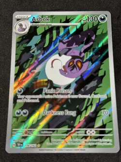 Arbok 176/162 Temporal Forces Full Art Ultra Rare Holo Pokemon Card NM - Image 2