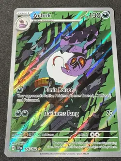 Arbok 176/162 Temporal Forces Full Art Ultra Rare Holo Pokemon Card NM - Image 3