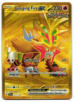 Gouging Fire ex 214/162 - Temporal Forces Hyper Rare Pokemon TCG - LP Card - Image 1