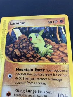 Larvitar 89/147 Aquapolis E-Reader - Vintage WOTC Pokemon Card Vtg MP Nintendo - Image 2