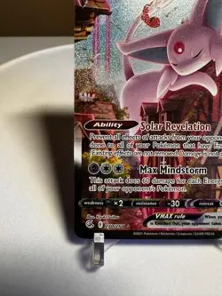 Pokemon TCG Fusion Strike Espeon VMAX Alt Art Secret Rare Holo Card 270/264 Rare - Image 5