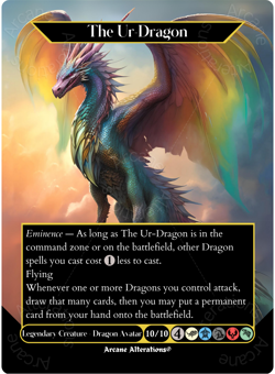 The Ur-Dragon - Full Art Altered Art Custom Cards - Image 1