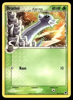 Dratini 46/101 Pokemon Card Dragon Frontiers Delta Species Common 40 HP LP RB - Image 1
