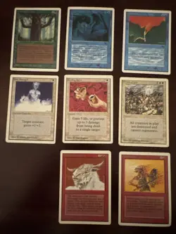 Mtg Unlimited Set (Lot Of 8) LP To HP Damaged - Image 1