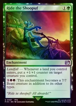 Ride the Shoopuf #197 (Foil) (NM) Final Fantasy FIN Magic MTG - Image 1