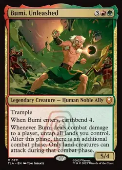 1x Bumi, Unleashed NM Eng MTG - Avatar The Last Airbender - Image 1