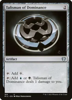 MIC TALISMAN OF DOMINANCE 1x Rare Magic Midnight Hunt Commander MTG EX - Image 1