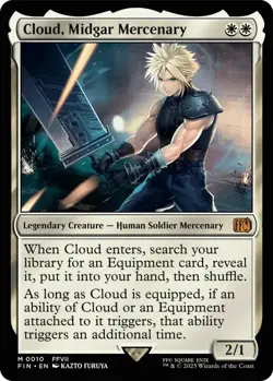 MTG Magic the Gathering FINAL FANTASY Cloud Midgar Mercenary 10 mythic rare - Image 1