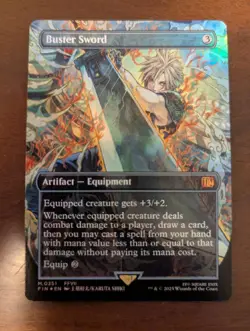 Buster Sword (Borderless Foil) Final Fantasy | #0351 FIN (DETAILS IN DESC) - Image 1