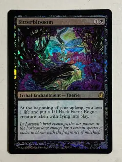 FOIL Bitterblossom Morningtide MTG English See Pics! - Image 1