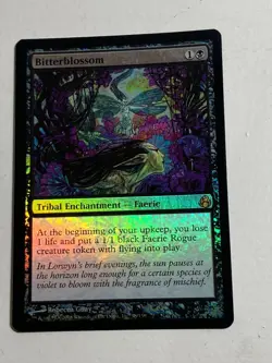 FOIL Bitterblossom Morningtide MTG English See Pics! - Image 3