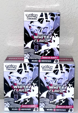 Pokemon TCG: Scarlet & Violet White Flare Booster Bundle NEW SEALED LOT OF 3 - Image 5