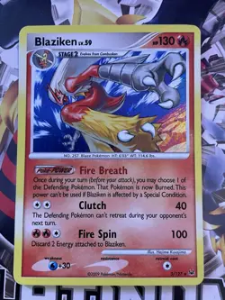 Blaziken 3/127 Holo Rare Platinum Pokemon TCG LP - Image 1