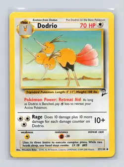 Pokemon TCG Dodrio 037/130 Base Set 2 Normal LP - Image 1