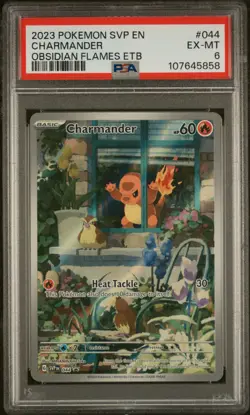2023 POKEMON SVP EN-SV BLACK STAR PROMO #044 CHARMANDER PSA 6 - Image 1