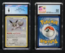 Shiny - Eevee Pokemon Sun & Moon Hidden Fates Vault CGC 9 Mint - Image 3