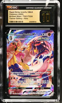 RAPID STRIKE URSHIFU VMAX Brilliant Stars Holo #TG21 CGC Pristine 10 Pokemon - Image 1