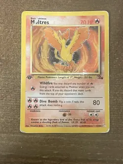 Moltres 12/62 Holo - Fossil 1st Edition - Pokemon TCG - Image 1