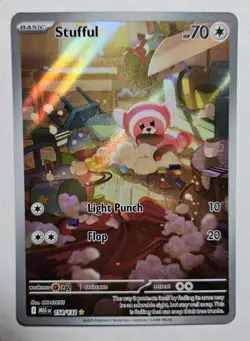 2025 Pokemon Mega Evolution Stufful #154/132 Illustration Rare Full Art NM - Image 1
