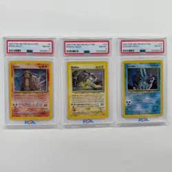2001 Pokemon Neo Revelation Holo Entei Raikou Suicune Set PSA 8 Unlimited Trio - Image 1