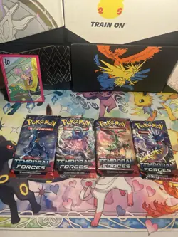 Pokemon TCG Scarlet Violet Temporal Forces Booster Packs Full Art Set 4 Pack - Image 1