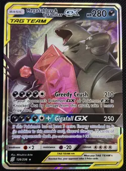 Pokemon- Mega Sableye & Tyranitar GX - 126/236 Sm-Unified Minds Holo- Nm - Image 1