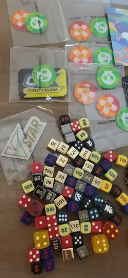 Pokemon Lot Bundle Coin Dividers Sleeve Dice Markers Pins - Image 2