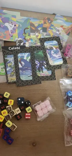 Pokemon Lot Bundle Coin Dividers Sleeve Dice Markers Pins - Image 3