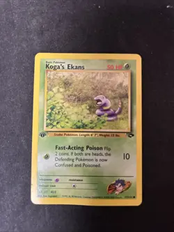 Pokemon Koga's Ekans - WOTC Gym Challenge Common 77/132 1st edition 2000 D - Image 1