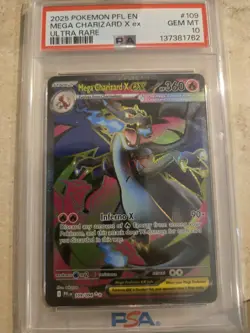 Pokemon Mega Charizard X ex Phantasmal Flames Ultra Rare #109 PSA 10 Gem Mint - Image 1