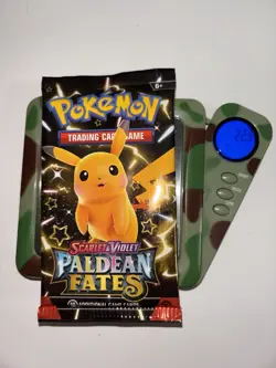 22.3g! HEAVY Paldean Fates Booster Pack Pokemon TCG - Mint - Pikachu Art - Image 1