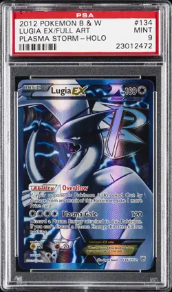 2013 POKEMON B&W PLASMA STORM #134 FULL ART/LUGIA EX PSA 9 - Image 1