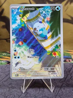 Oshawott 105/086 - SV: White Flare Pokemon TCG Illustration Rare Holo NM - Image 1