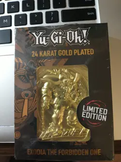 YuGiOh 24 Karat Gold Plated SEALED limited ed Exodia the Forbidden One - Image 1