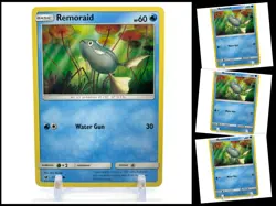 Pokemon Sun & Moon Crimson Invasion 22/111 Remoraid 4X Mint/NM 4 Card Playset X4 - Image 1