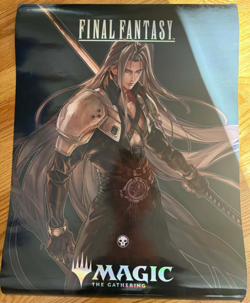 Magic the Gathering x Final Fantasy Sephiroth Foil Exclusive Promo Poster - Image 1