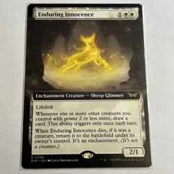 Mtg. Enduring Innocence. Borderless. Duskmourn. Pack Fresh - Image 1