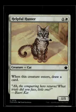 HELPFUL HUNTER Foundations FOIL #16 FDN(NM+)(MTG) - Image 1
