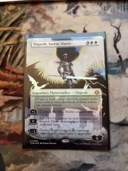 Elspeth, Storm Slayer (Borderless) Tarkir: Dragonstorm Foil - Image 1