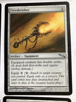Fireshrieker X4 Mirrodin Ex+/NM Condition See Pics Front/Back - Image 3