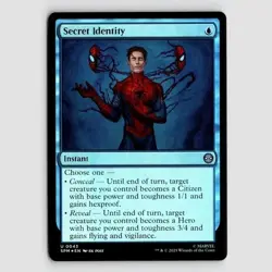 FOIL - Secret Identity - MTG Marvel's Spider-Man - Magic the Gathering 43 - NM - Image 1