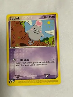 Spoink 73/97 Reverse Holo Common EX Dragon Pokemon Card - Image 1