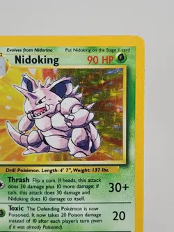 Pokemon TCG Nidoking Card 11/102 Vintage Base Set Holo Rare LP - Image 2
