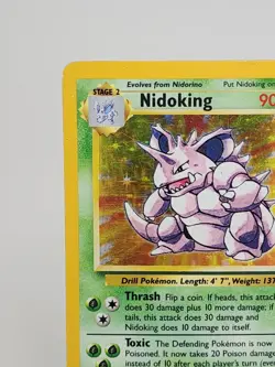 Pokemon TCG Nidoking Card 11/102 Vintage Base Set Holo Rare LP - Image 3