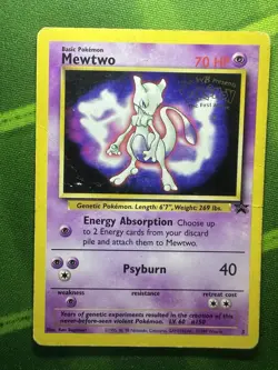 Mewtwo 3 WOTC Promos Black Star Promo Pokemon Card Vintage MP-HP - Image 1
